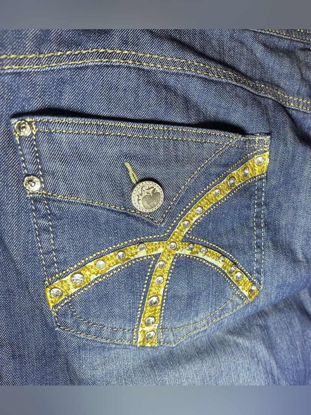 Apple Bottoms blue denim straight-leg jeans Women’s size 22 - Picture 10 of 11